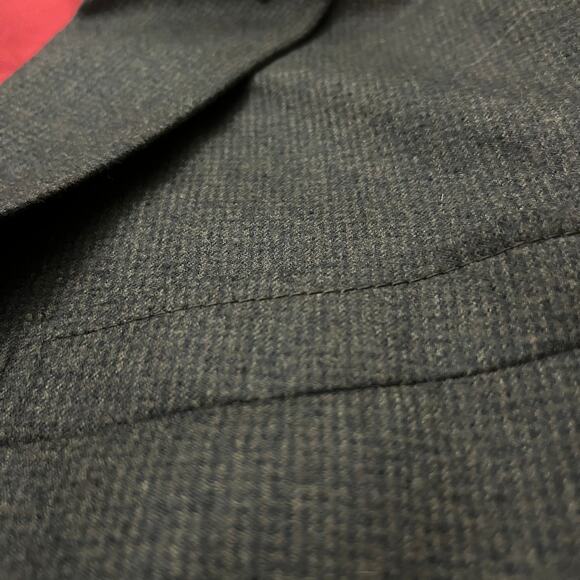 Riviera Red Blazer Size 42R Elbow Patches Wool Houndstooth Boston - Picture 7 of 11